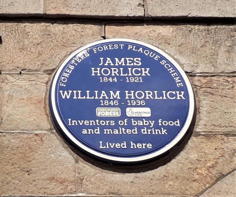 Horlick brothers blue plaque